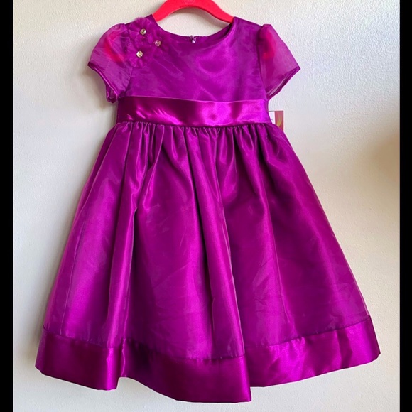 PRINCESS FAITH Deep Fuschia Dress SIZE 4 (NWT) - Picture 1 of 11